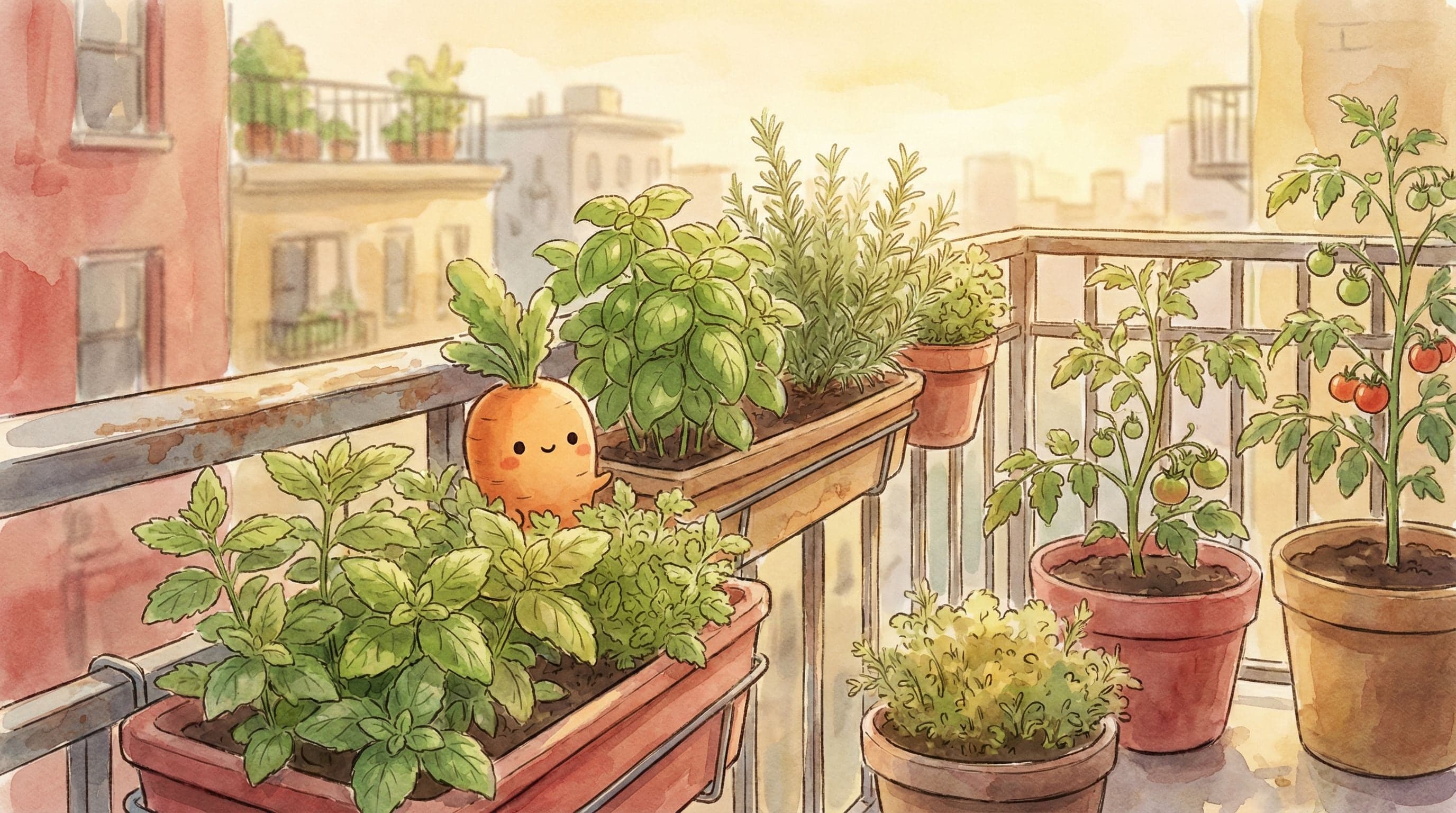 Cómo empezar un huerto urbano en balcón