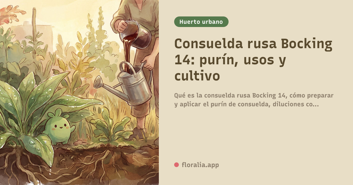 Consuelda rusa Bocking 14: purín, usos y cultivo | Floralia